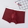 Sous-vêtements pour hommes boxeurs respirant homme Boxer solide Sexy caleçons hommes confortables Shorts sous-vêtements pour hommes pantalons ► Photo 3/6