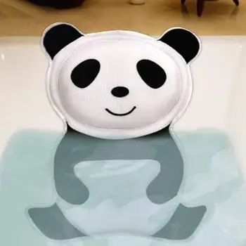 

3D Panda Air Mesh Bath Pillow with Suction Cups Non-slip Head Neck Support Pillow Soft Spa Bathtub Cushion Bathroom Accessary