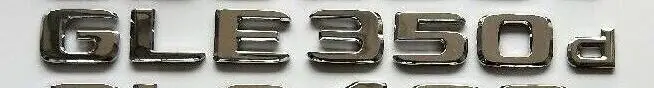 shiny silver Без Каблука шрифт Эмблема Для Mercedes A220d C220d C350d CLA180d CLS350d E200d E350d - Цвет: shiny silver