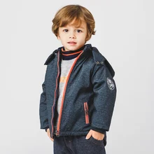 Boys'fluffy Stormwear куртка зимняя и Осенняя детская одежда Корейская версия детская утепленная толстовка для малышей