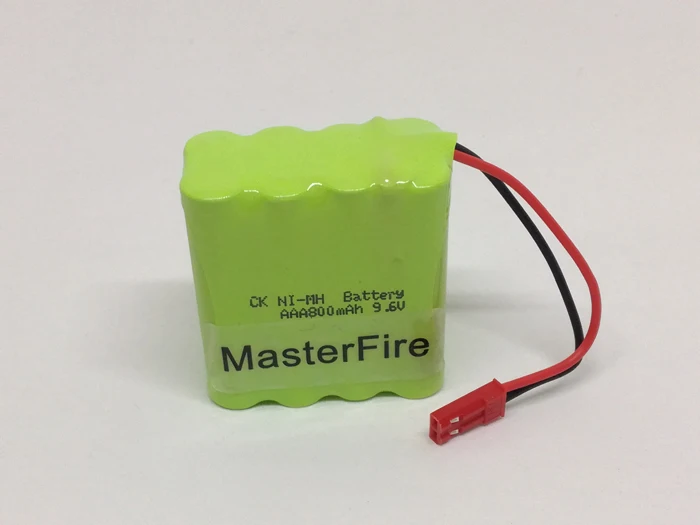 MasterFire Ni-MH AAA 9,6 V 800mAh Ni-MH аккумулятор Пакет перезаряжаемых батарей с JST вилки