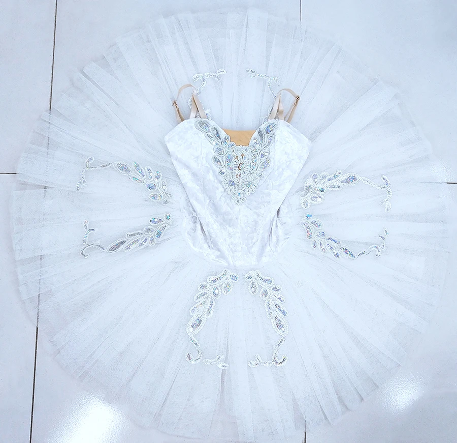 Профессиональное балетное платье-пачка, костюм, белое Лебединое озеро, сценический костюм, La sylphide, блинная пачка для детей