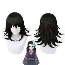 Аниме Demon Slayer Kimetsu no Yaiba Makomo черный парик косплей костюм женские термостойкие синтетические волосы парики