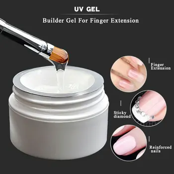 

3 colors poly gel Builder Gel for Nail Extensions Finger Extension UV Gel Polish Forms for Nail Extension Nail Art Varnish