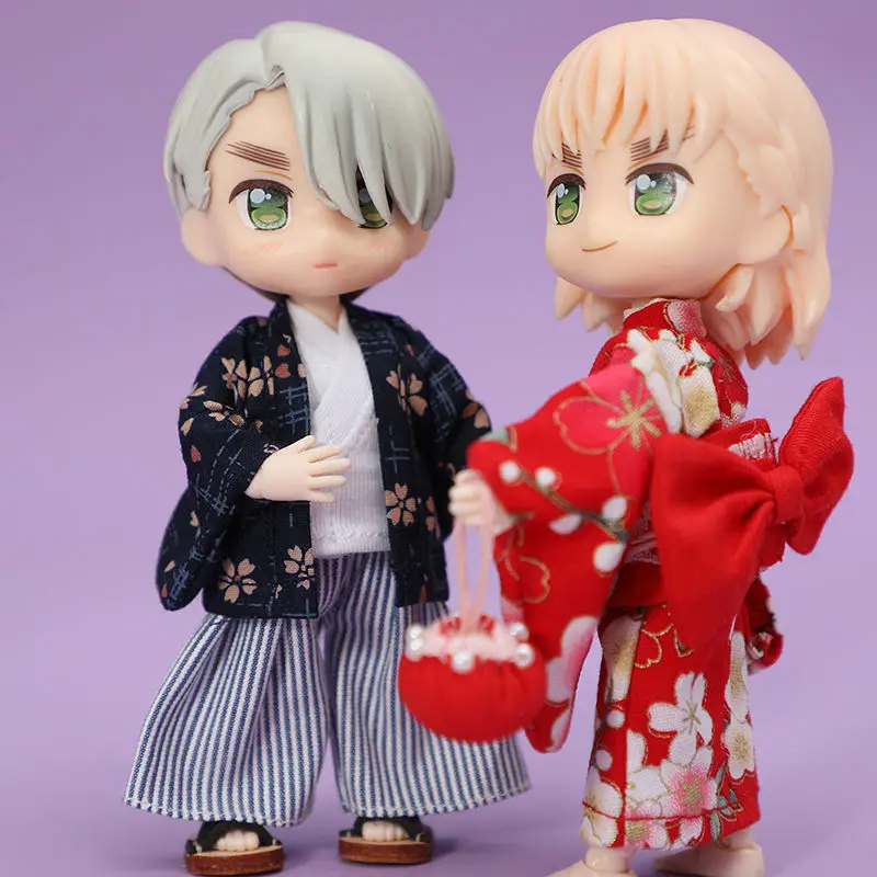 Barbie Doll Clothes Doll Clothes Doll Clothes Accessories Doll Accessories Ob11 Doll Clothes Ob11 Kimono Yukata Set for 1/12bjd Costume Clothes Obitsu 11 GSC Clay Molly Doll Clothing Accessories