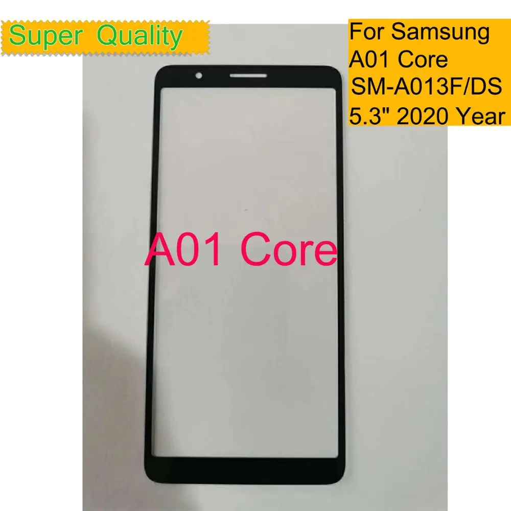 10 шт./лот для Samsung Galaxy A01 Core сенсорный экран передняя стеклянная панель ЖК Внешний объектив A01 Core A013 SM-A013F/DS Переднее стекло OCA