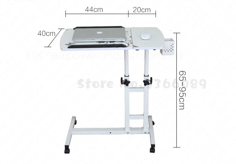 Foldable Computer Table Adjustable&Portable Laptop Desk Rotate Laptop Bed Table Can be Lifted Standing Desk With Keyboard
