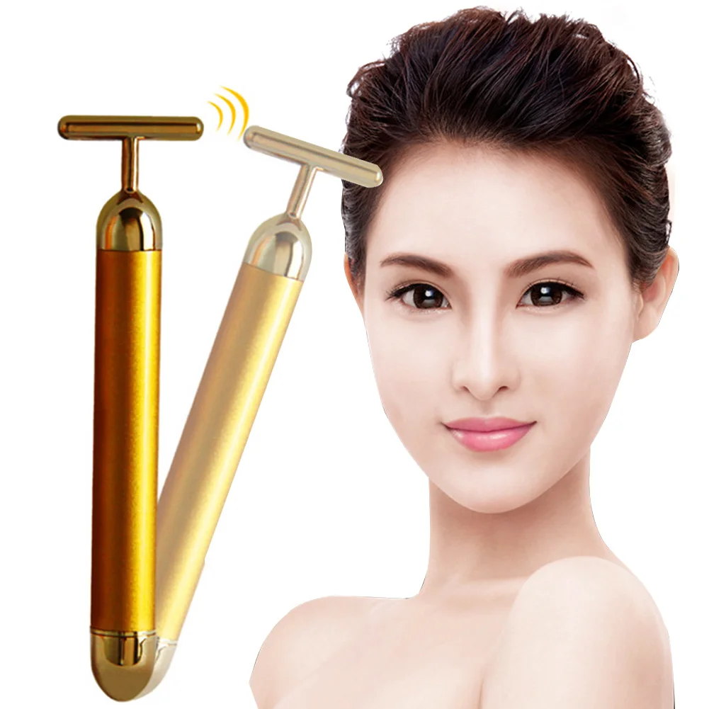 Энергетический бар 24 K Gold Pulse жесткий массажер ролик для лица массажер Derma средство для ухода за кожей средство для подтяжки кожи