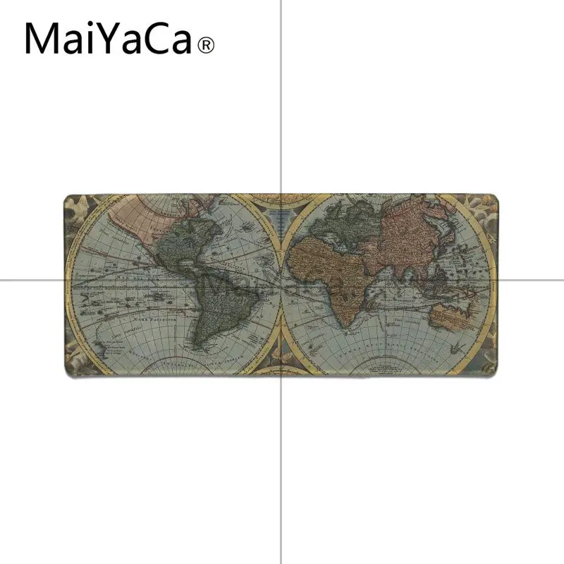 MaiYaCa мальчик подарок крутой персонализированный модный старый мир Карта Коврик для мыши геймерская игра коврики большой игровой коврик для мыши геймер