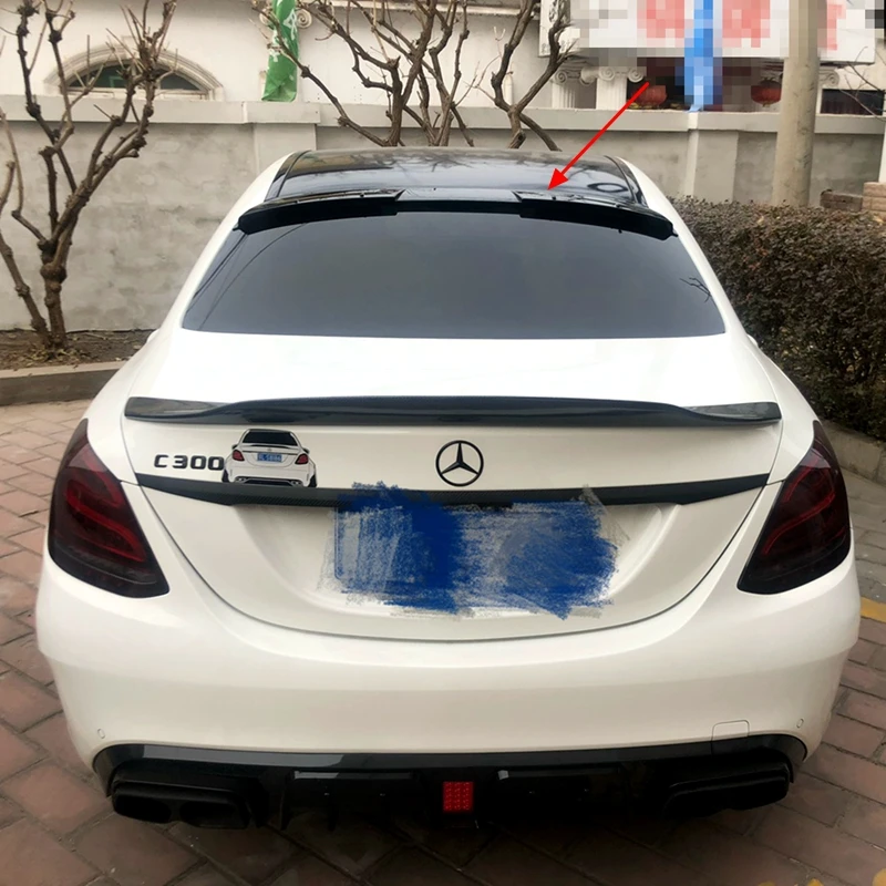Для Mercedes W205-Up задний спойлер на крышу Высокое качество ABS Материал грунтовка цвет украшение в виде хвостового крыла для Benz c-класс