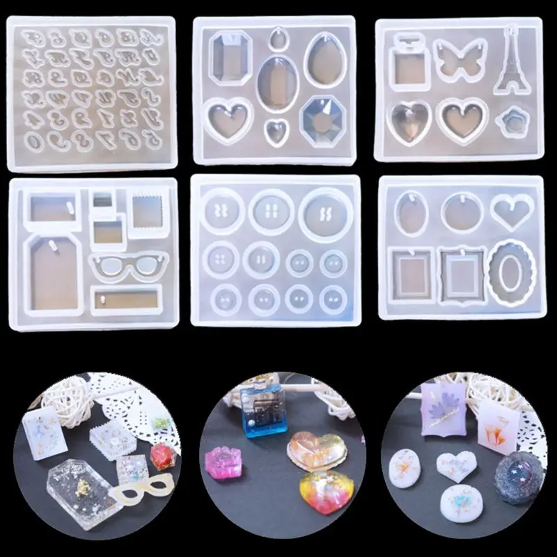 Transparent Silicone Mold Pendant DIY Epoxy Mould for Jewelry Crafts Making