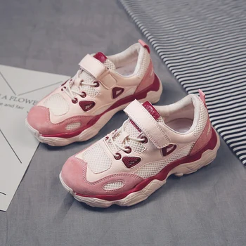 

Summer Mesh Breathable Children Girl Sneakers Pink Kids Running Shoes For Girls Fashion Jogging Shoes Designer School Girl Shoes