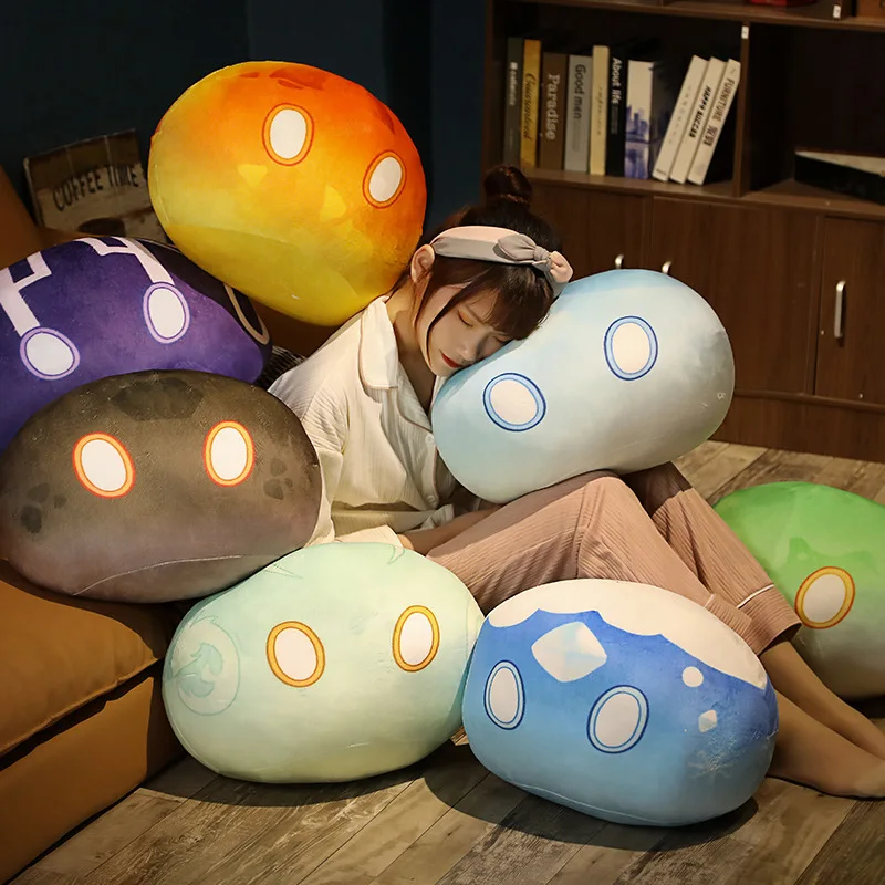 Soft Game Genshin Impact Slime Cushion Cute Plush Pillow Keli Dango Throw Handful Back Cushion Cartoon Birthday Xmas Gifts 6