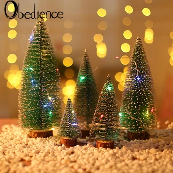 

Obedience Small Mini Christmas tree window, table top, Christmas gift, Christmas decoration, Pine Needle Tree small gift