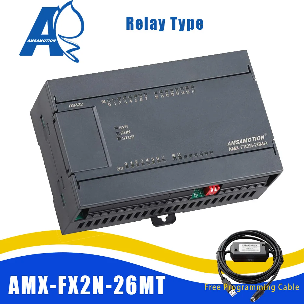 Новый совместимый кабель MELSEC FX2N PLC 2AI/1AO 16DI/10DO MODBUS с функцией Mitsubishi бесплатной