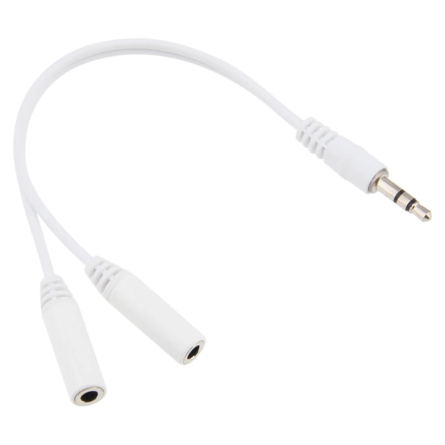 50pcs 18cm Jack 3 5mm Earphone Splitter Aux Cable for Samsung Computer 3 5mm 1Male to 2 Female headphone Audio Splitter Adapter