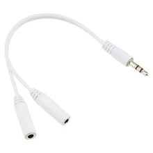 50pcs 18cm Jack 3 5mm Earphone Splitter Aux Cable for Samsung Computer 3 5mm 1Male to 2 Female headphone Audio Splitter Adapter