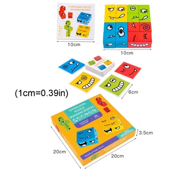 

Funny Expression Puzzle Colorful Magic Cube Building Blocks Educational Toy M89C
