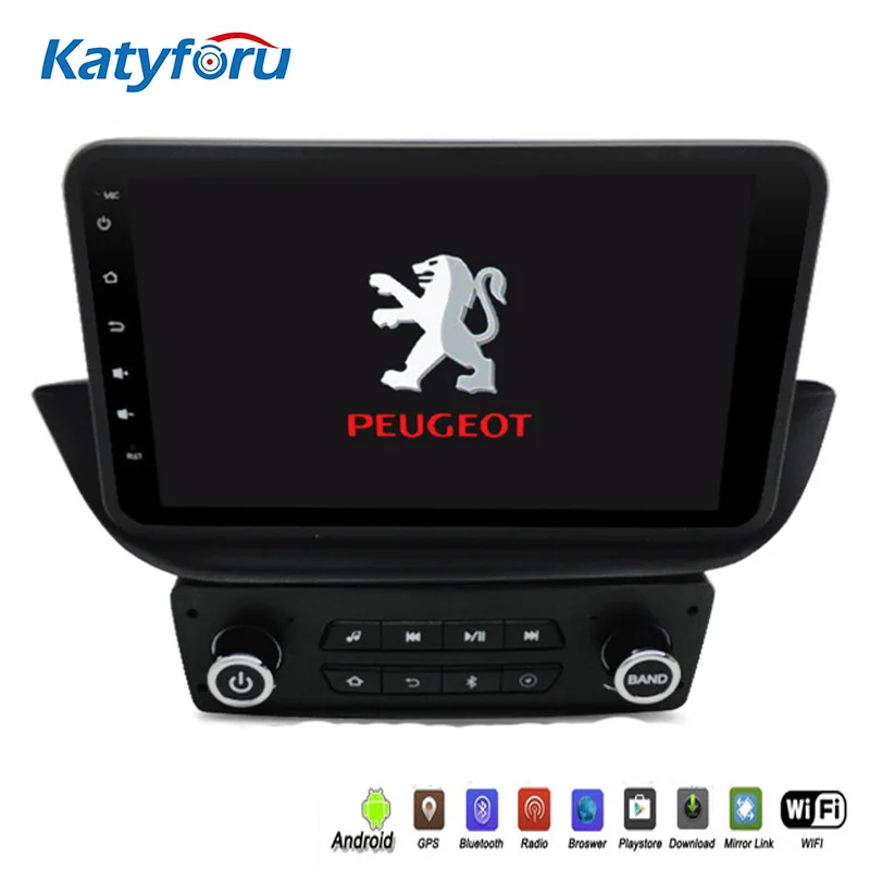 

Android 8.1 android car radio player for Peugeot 308 with touch Screen 2G RAM NAVI MAP wifi 4g bluetooth rds steering wheel