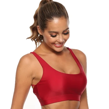 

Professional Women Top Tank Seamless Fitness Sports Bra Gym Vest Slim With Solid Color Sport Bra