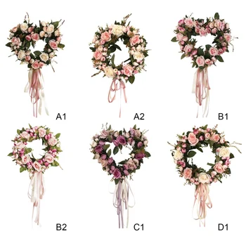

NEW Silk Peony Artificial Flowers Wreaths Door Perfect Quality simulation Garland For Wedding Home Party decoration
