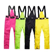 Уличные лыжные штаны, высокое качество, мужские и женские спортивные штаны, ветрозащитные, для сноуборда, водонепроницаемые, дышащие, для катания на лыжах, пара зимних штанов, Q8P2