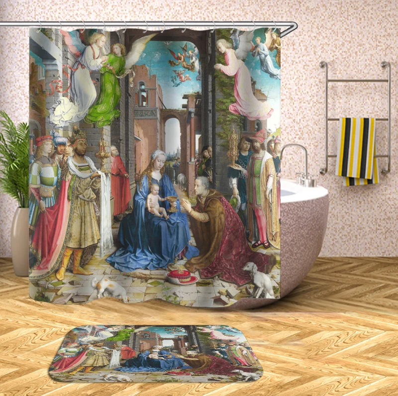 Занавеска для душа с изображением морской волны, водонепроницаемая занавеска для ванной комнаты - Цвет: yl1029
