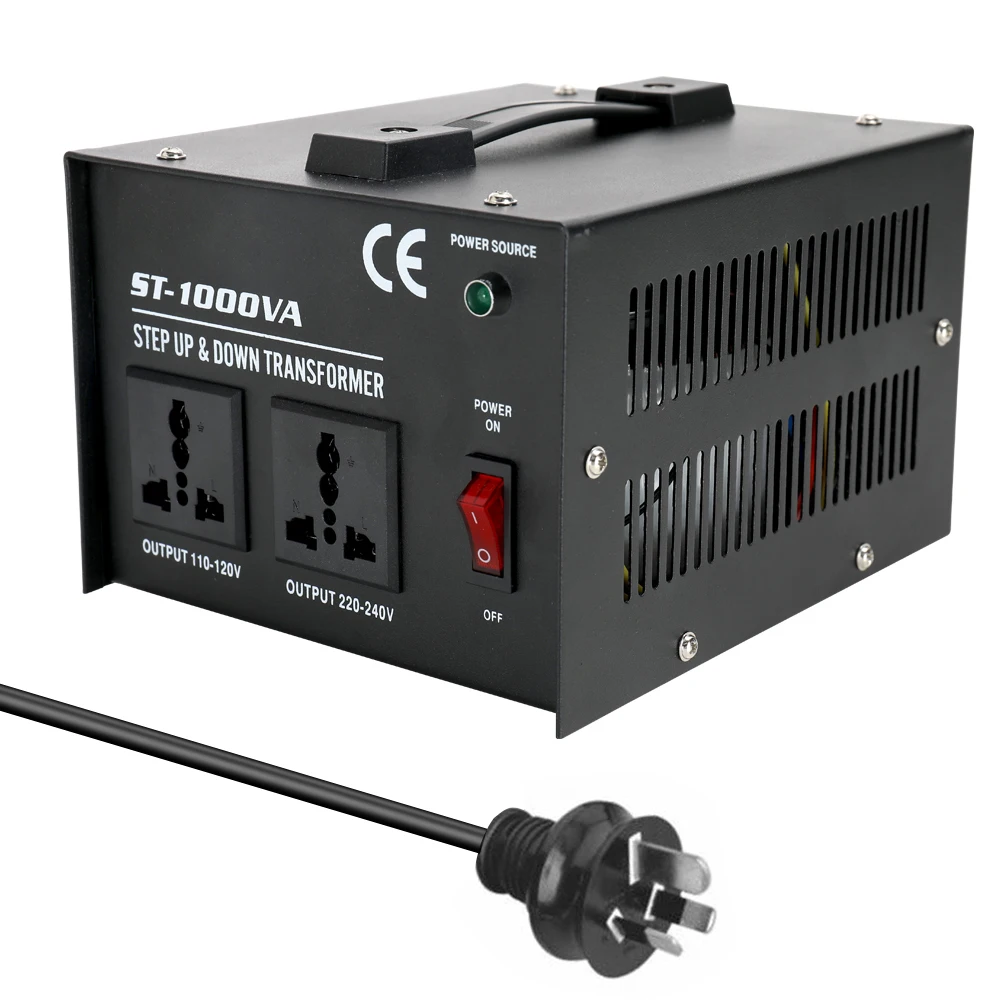 Интеллектуальный эффективный понижающий трансформатор ST-1000W домашнего использования 100-220 В бытовой электроприбор преобразователь напряжения