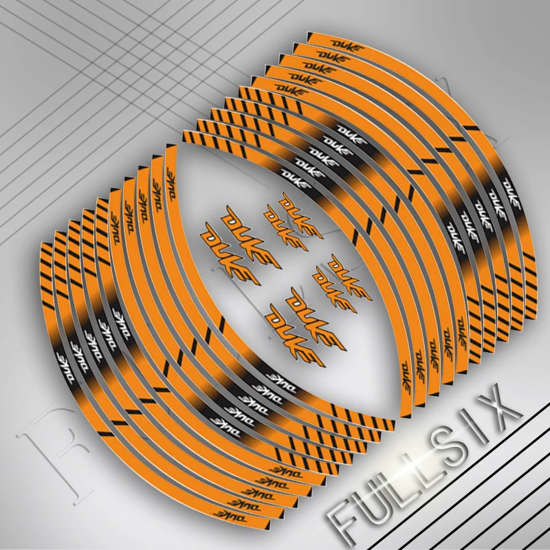

New high quality 20 Pcs Motorcycle Wheel Sticker Waterproof reflectives Rim Sticker decorative decal FOR KTM DUKE