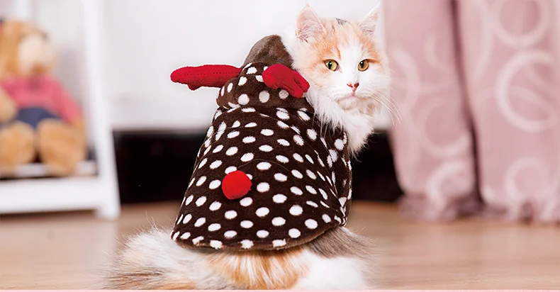 Кошка Рождественский костюм наряды для домашних животных собака кошка кролик