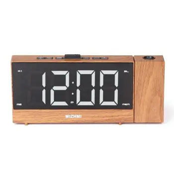 

Projection Radio Alarm Clock LED Digital Desk Table Watch Snooze Function