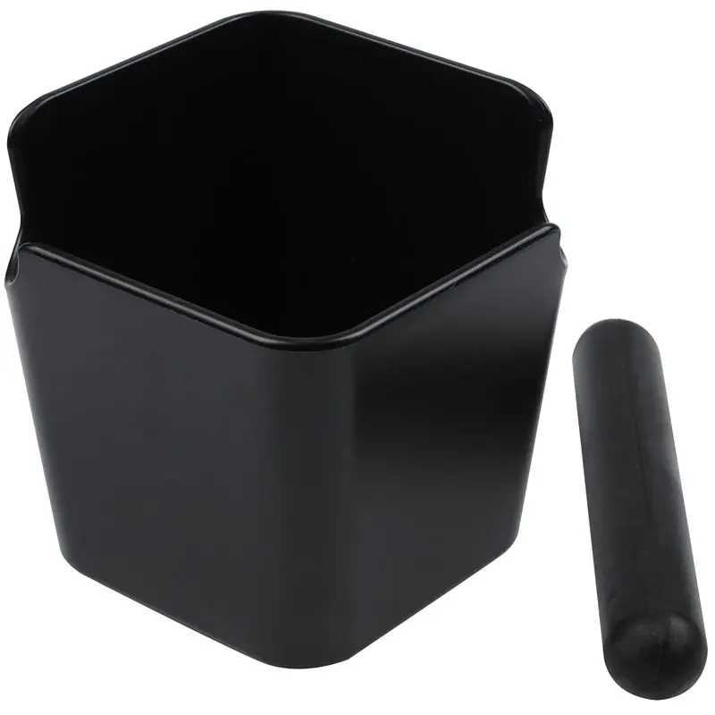 High Capacity Coffee Knock Box Espresso Grounds Container Tools For Barista + Non-Slip Base |