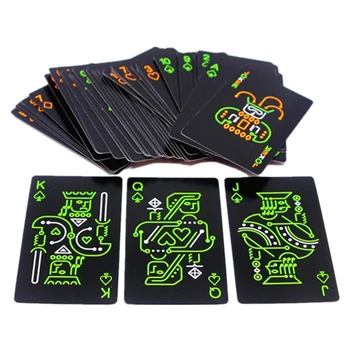 

1 Pack Luminous Fluorescent Poker Cards Playing Card Glow In The Dark Bar Party KTV Night Light Cards Collection Special Poker