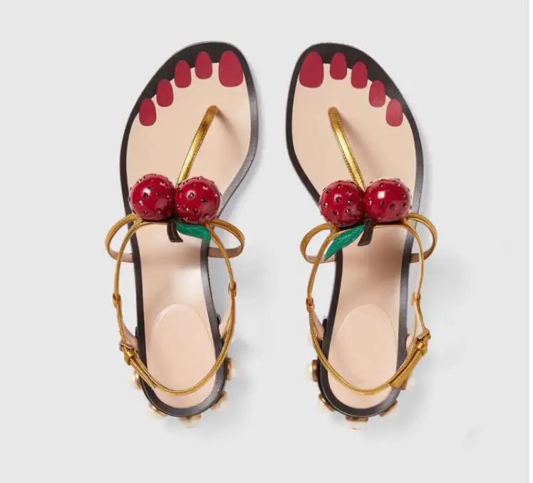 

Factory direct design clamshell cherry 2019 sandals with ladies summer casual shoes low with Roman sandals female summer shoes