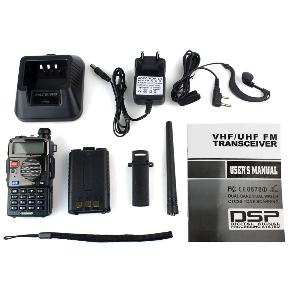 Retevis RT 5RV Walkie Talkie VHF UHF Dual Band 5W VOX Handheld 2 Way Radio Transceiver 5