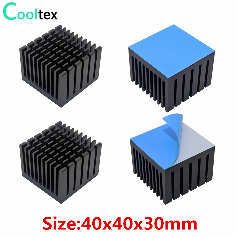 7 Model Aluminum Heatsink Heat Sink Radiator Cooling Cooler for Electronic Chip IC LED Computer with Thermal Conductive Tape,40x40x11mm,Black 7 Model Aluminum Heatsink Heat Sink Radiator Cooling Cooler for Electronic Chip IC LED Computer with Thermal Conductive Tape,40x40x11mm,Black