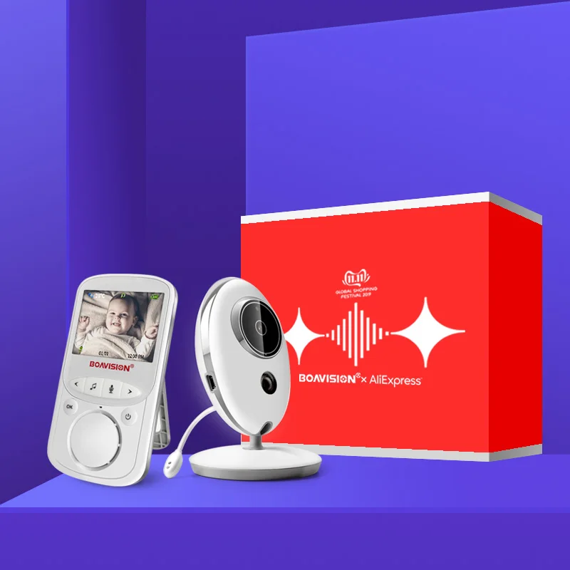buy Wireless LCD Audio Video Baby Monitor VB605 Radio Nanny Music Intercom IR 24h Portable Baby Camera Baby Walkie Talkie Babysitter