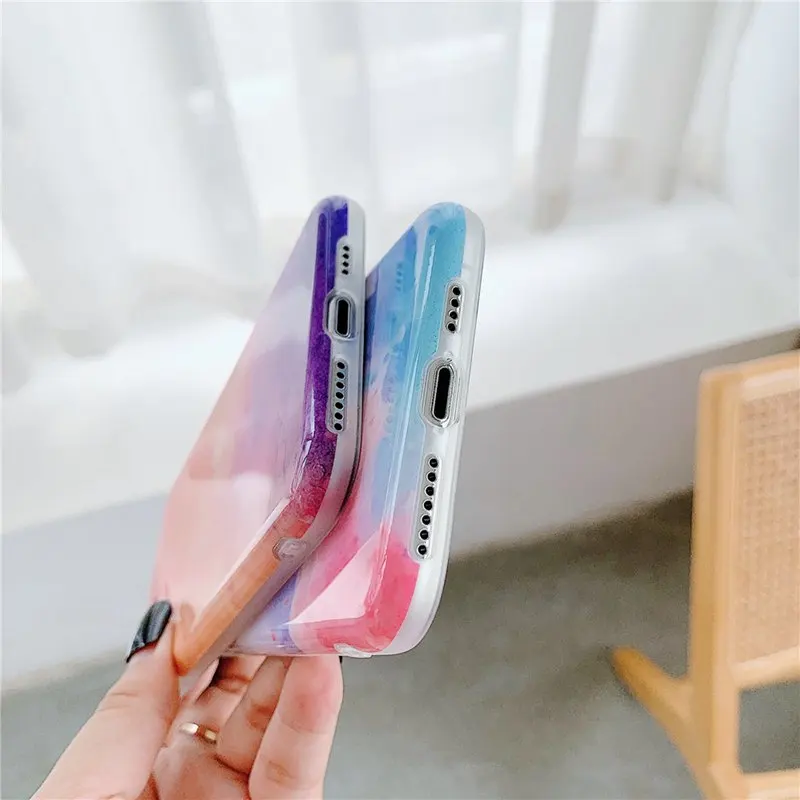 Fashion Glitter Phone Case For iPhone 12 11Pro Camera Protection Max X XR XS 7 8 Plus SE 2020 Colorful Soft IMD Shockproof Cover