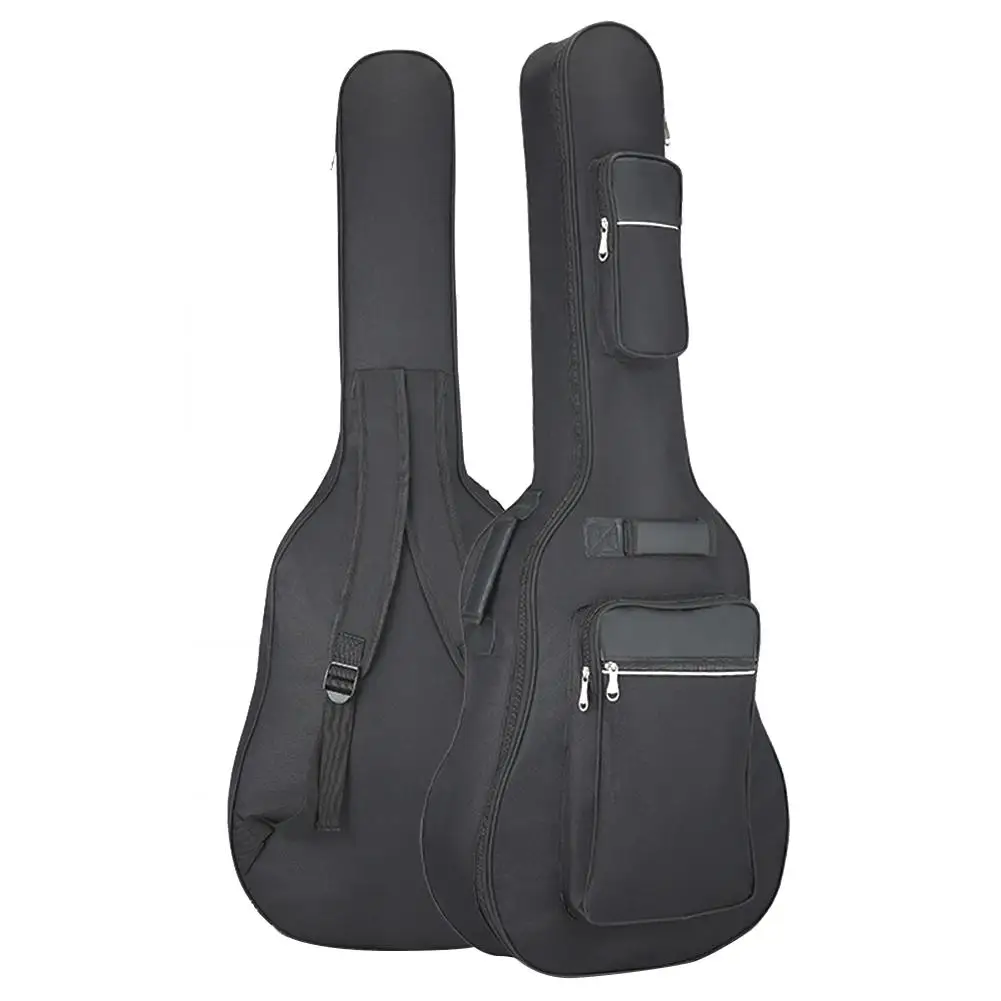 Gaoxingbianlidian Guitar Bag Padded Plus Cotton Ballad Guitar Bag Waterproof Backpack 41-inch Shoulder Bag Color : Black-41nch 