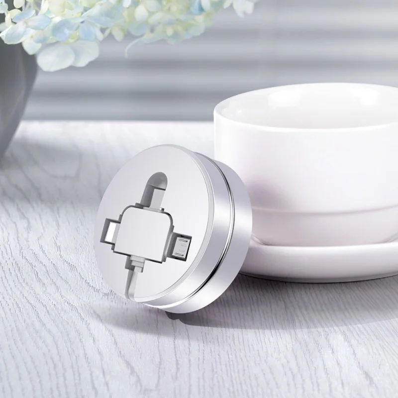 3-в-1 кабель для передачи данных USB для быстрой зарядки Выдвижной Мощность Шнур для Apple Android мобильный телефон