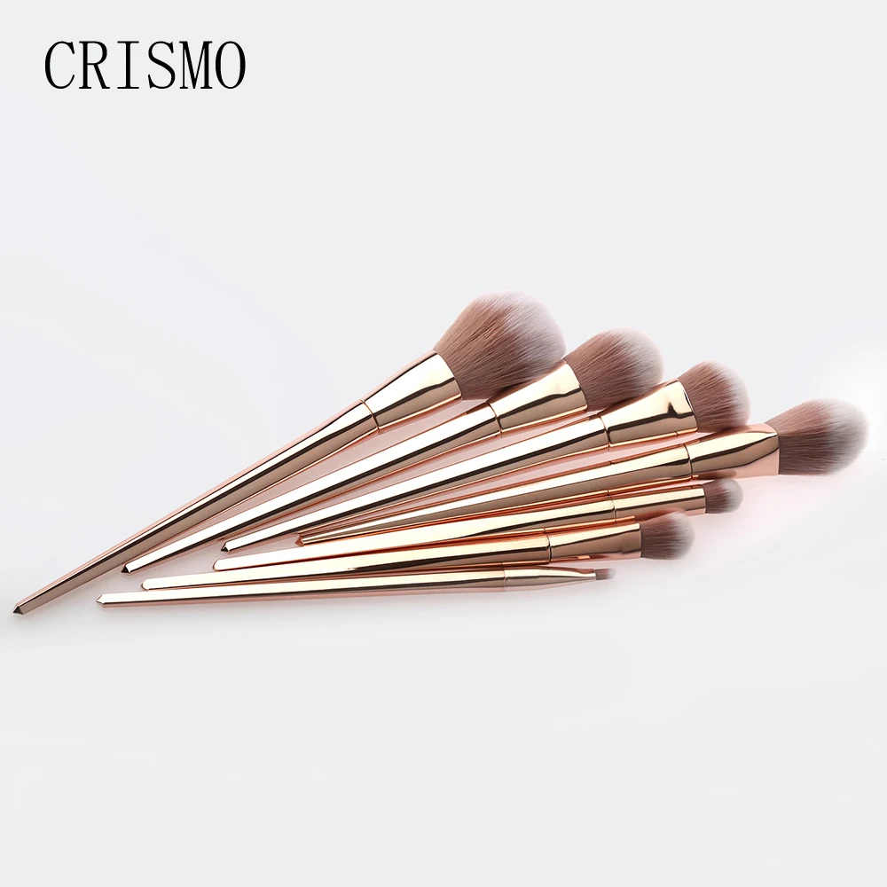 CRISMO 7Pcs Rose Gold Makeup Brushes Set Cosmetic Face Foundation Power Eyeshadow Blush Make Up Brush 1 CRISMO 7Pcs Rose Gold Makeup Brushes Set Cosmetic Face Foundation Power Eyeshadow Blush Make Up Brush 5