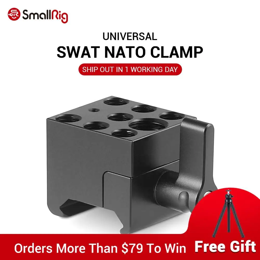 

SmallRig Swat Rail Clamp with 1/4" and 3/8" Standard Mounting Holes - 1255