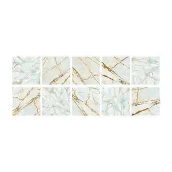 

10PC/Set Brick Pattern Wall Sticker Imitation Cyan Marble Tile Sticker Stick Tile Decals Self Adhesive Home Decor 20x20cm