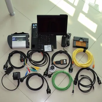 شراء كمبيوتر محمول تشخيص السيارات X201t I7 اللوحي مع الأجهزة Sd ربط C4 و Icom لسيارات Bmw مع برنامج SSD 1 تيرا بايت لتشخيص Bwm/mb