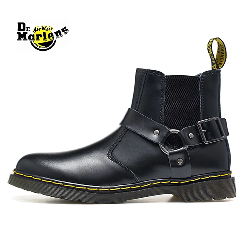 Мужские и женские ботинки Dr.Martens с пряжкой на пуговицах, «Dr.Martens»,  «Челси», без шнуровки, без шнуровки, повседневная обувь без шнуровки,  Размеры 35-45 | Обувь | АлиЭкспресс