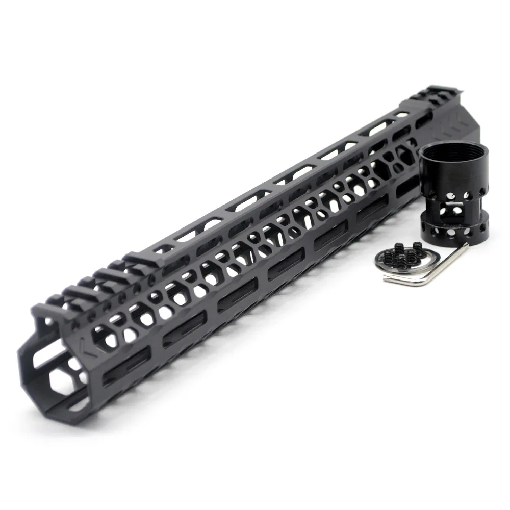 TriRock AR-15. 223/5. 56_13.5 дюймов M-lok Handguard рельсовый прицел система крепления с/нет 3 шт MLOK рельсовые секции черный/красный/коричневый