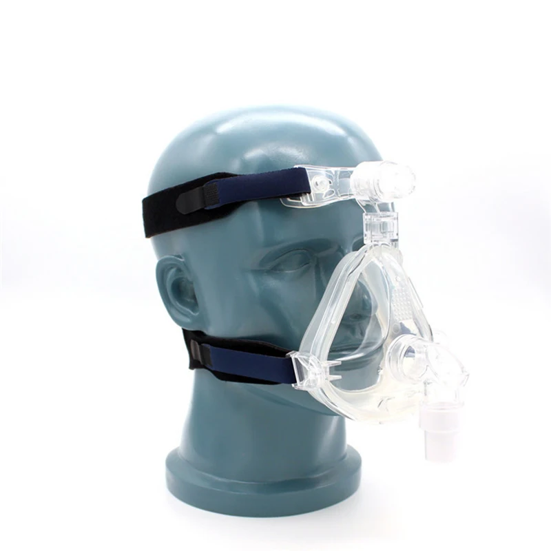 Маска на все лицо CPAP Авто CPAP BiPAP маска с бесплатным головным убором Белый s m l для апноэ сна OSAS храп людей