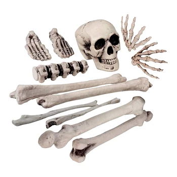 

12 Pieces Skeleton and Skull for Halloween Decor or Spooky Graveyard Ground Decoration