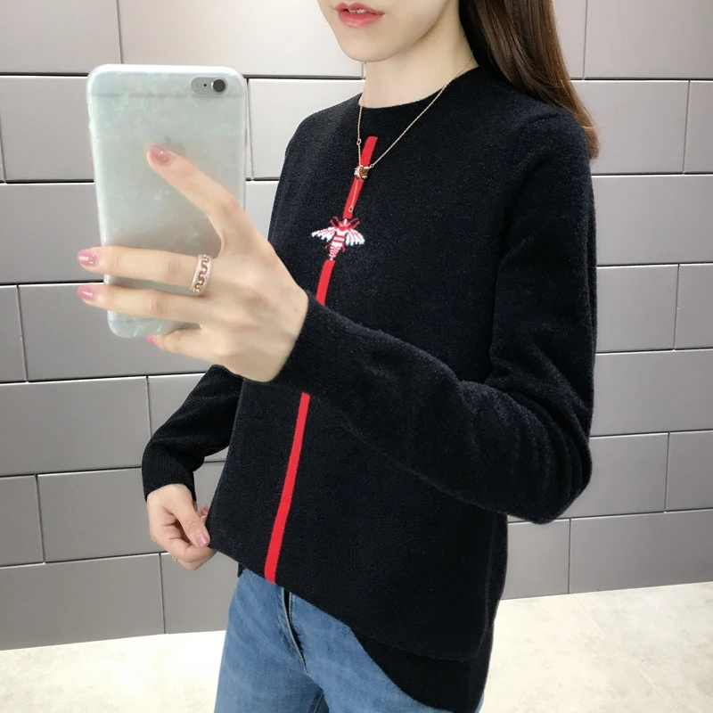 Кристальная шерстяная Вертикальная трикотажная sweater-0740ag-3675