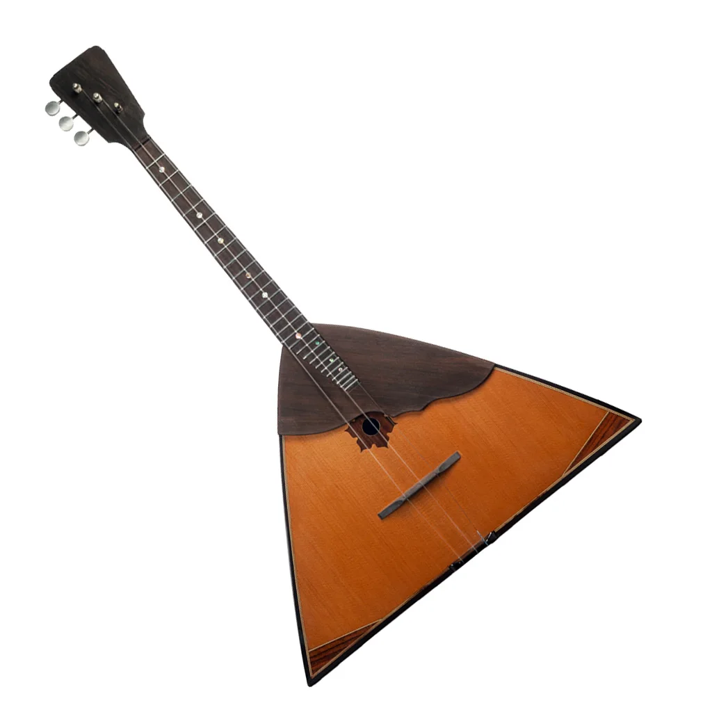 

Russian Folk Instrument Wooden 3 String Balalaika for Music Lovers